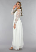 Witte Bridal Jurk met Open Rug