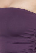 Donkerpaarse Sport Bandeau Top met Stretch en Pads
