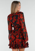 Mini Jurk met Lange Mouwen en Bloemenprint