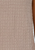 Taupe Set met Hooggesloten Top en Stretch