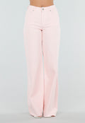 Lichtroze Wide Leg Tall Stretch Jeans van Denim