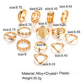 Gouden Vintage Dertiendelige Ringen Set