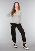 Grijze Stretchy Longsleeve Sporttop