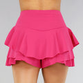 Geplooide Fuchsia Skort