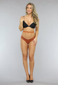 Khaki Visnet Panty met Extra Groot Patroon