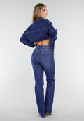 Redial Jeans  Donkerblauwe Tall Jeans met Rechte Pijpen en High Waist