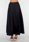Zwarte Maxi Set met V-Hals en Stretch