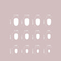 Ovaal Nude Nepnagels met Glitter