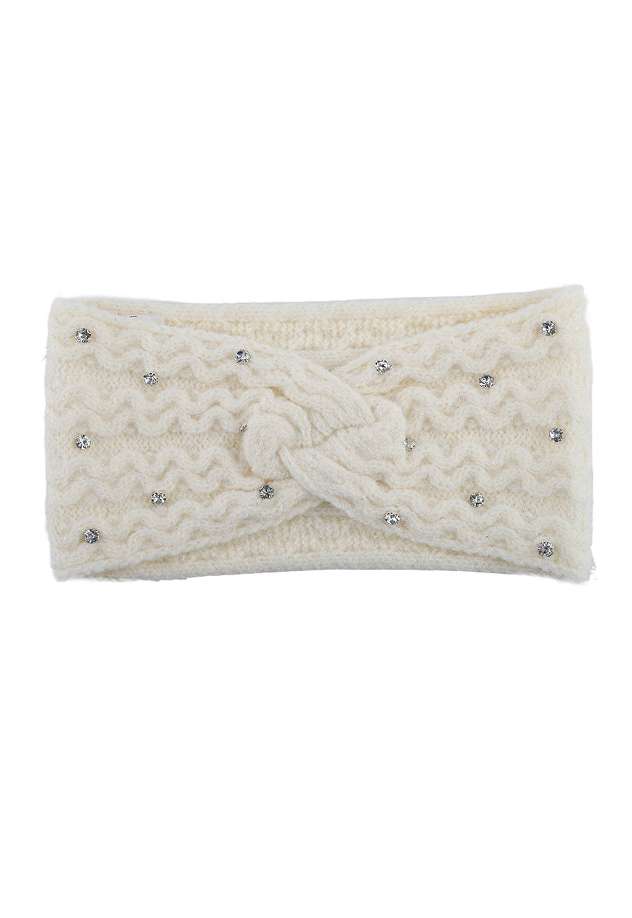 Gebreide Haarband met Glitter Steentjes