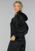 Zwart Velours Wide Leg Huispak
