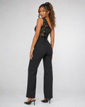 Zwarte One Shoulder Kant Top met Stretch