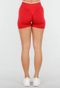Sportieve Shorts in Rood met Witte Tailleband