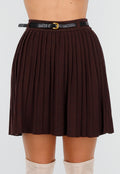 Bordeaux Plissérok met Riem