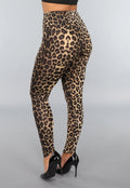 Legging met Luipaardprint en Stretch