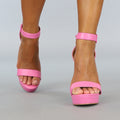 Roze Sandaletten met Plateau