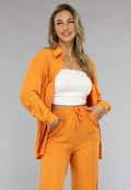Matchende Set met Blouse in Oranje
