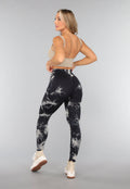 Print Stretch Overslag Legging met Tie Dye