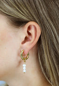 Gouden Stainless Mix en Match Oorbellen met Parels