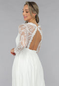 Witte Bridal Jurk met Open Rug