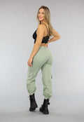 Groene Stretch Carpenter Broek met Zakken