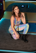 Reflecterende Zebra Print Top met Padding