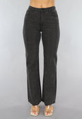 Redial Jeans  Antraciet Straight Leg Jeans met Strass Steentjes