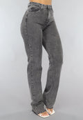 Redial Jeans  Tall Grijze Straight Leg Jeans met Stretch