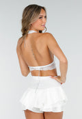 Witte Parelketting Bodychain met Haltersluiting