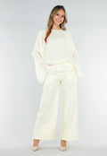 Butter Yellow Blouse met Wijde Mouwen