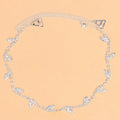 Zilveren Leaf BH Band met Strass