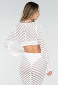 Witte Gehaakte Cover Up Set