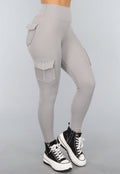 Grijze Longsleeve Fitness Set met Duimgaten