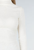 Beige Coltrui Top met Lange Mouwen