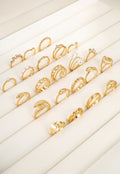Diverse Verstelbare Goudkleurige Ringen Set