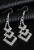 Zilveren Stainless Statement Strass Oorbellen