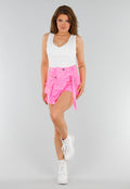 Witte Slim Fit Mouwloze Top met Diepe V-Hals