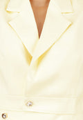 Gele Gilet Top met Reverskraag en Knoopsluiting