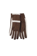 Warme Suède Handschoenen met Zachte Teddy Voering en Contrasterende Afwerking