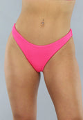 Fuchsia Cheeky Bikini Broekje met Structuur