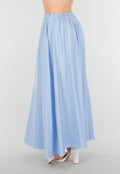 Maxi Rok in Lichtblauw met Elastische Tailleband