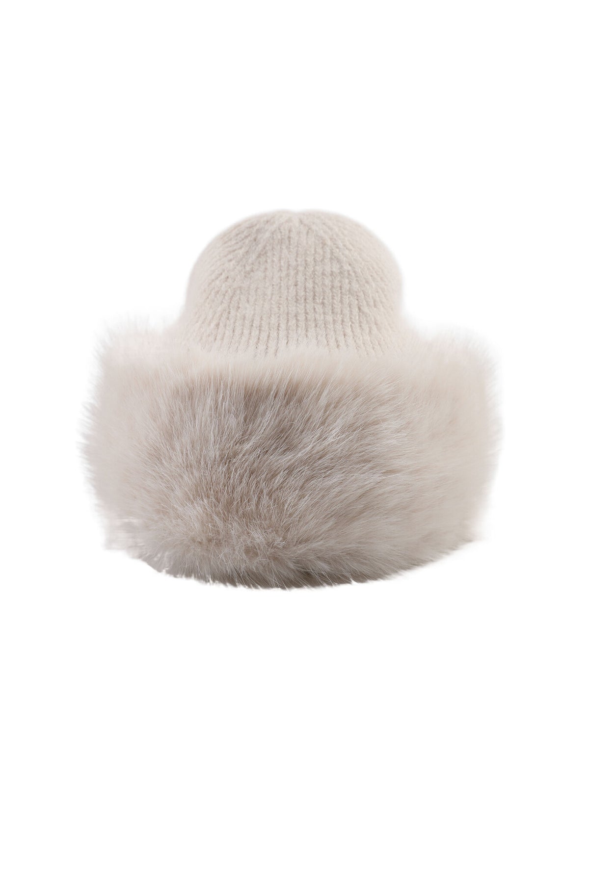 Gebreide Muts met Brede Faux Fur Rand