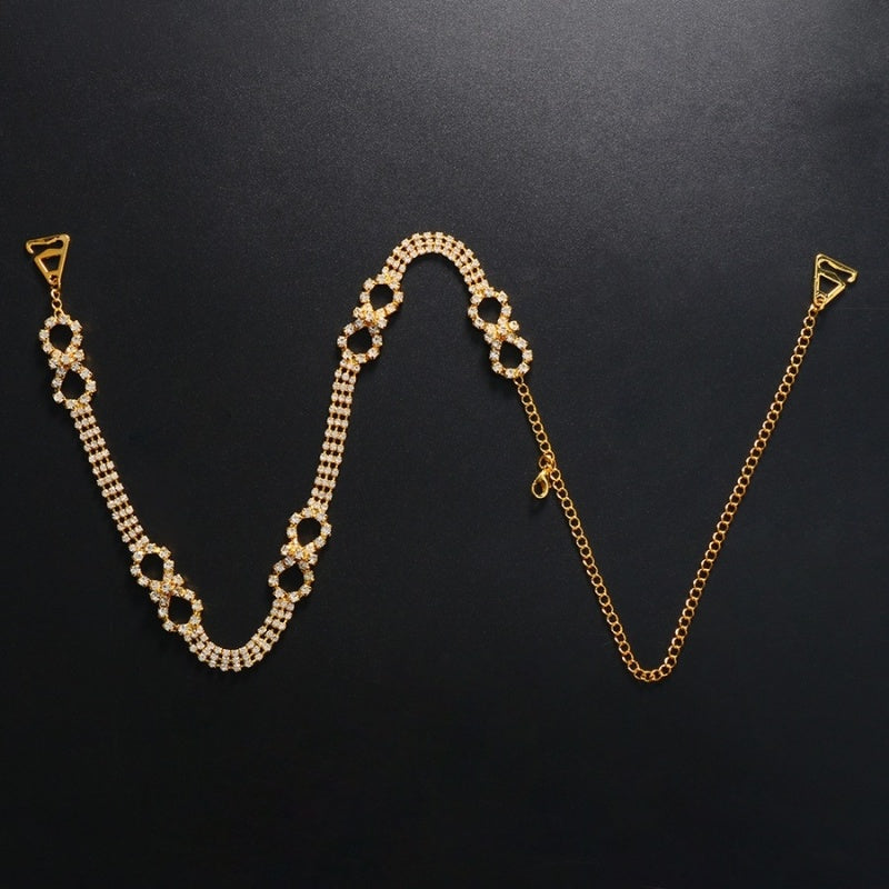 Gouden Strass Bh Band met Infinity Teken