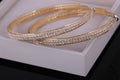 Grote Gouden Gaas Oorbellen met Strass