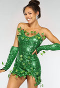 Groen Glitter Tinkerbell Kostuum met Pailletten