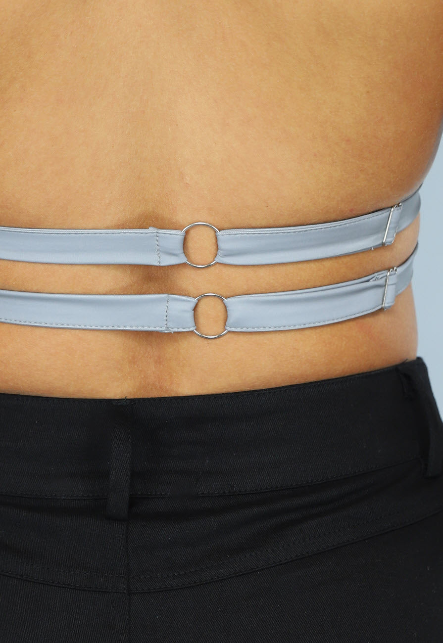 Reflecterende Halter Top met Ring Detail