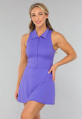 Violetblauwe Tennisdress met Kraagje