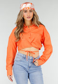 Oranje Blouse met Strap Details