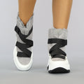 Wit/Grijze Instap Snowboots met Grove Zool