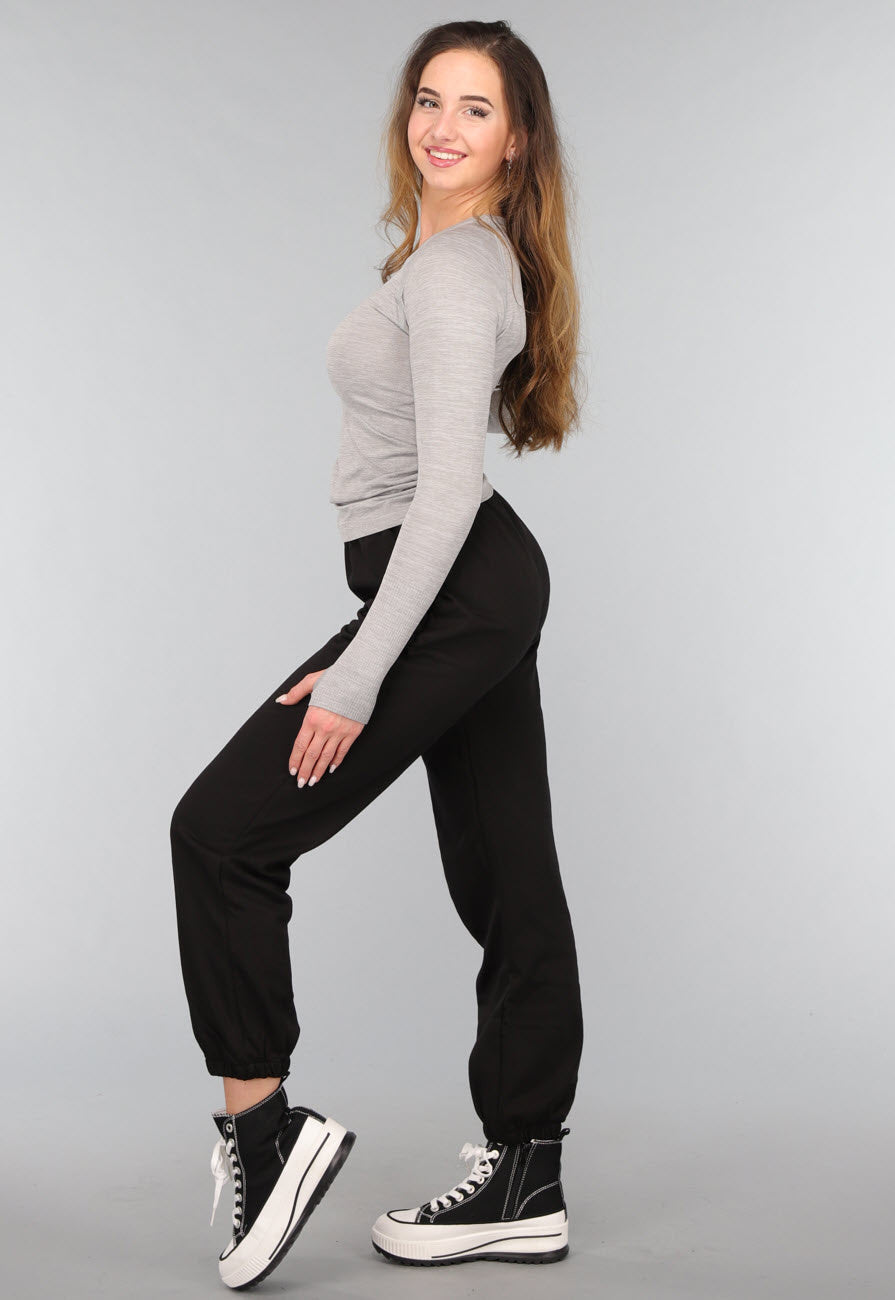 Grijze Stretchy Longsleeve Sporttop