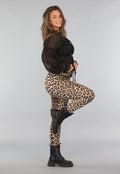 Legging met Luipaardprint en Stretch